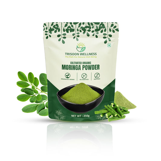 250gm Trisoon Wellness Organic Moringa Powder - Immunity, Digestion & Energy Support (250gm)