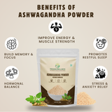Trisoon Wellness Ashwagandha Root Powder 200 Gm | Pure | Natural | Suport for Anxiety, Mental Calmness and Stress Relief | Improves Stamina & Better Sleep